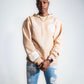 Beige Distressed Hoodie