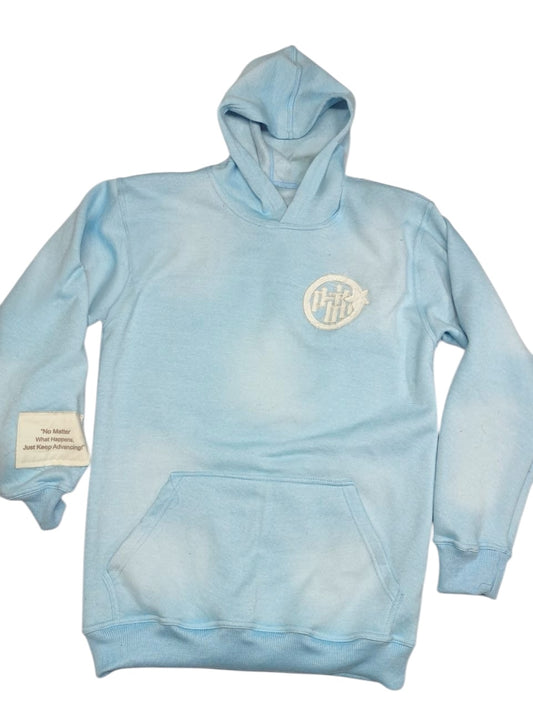 Sky Blue Distressed Hoodie