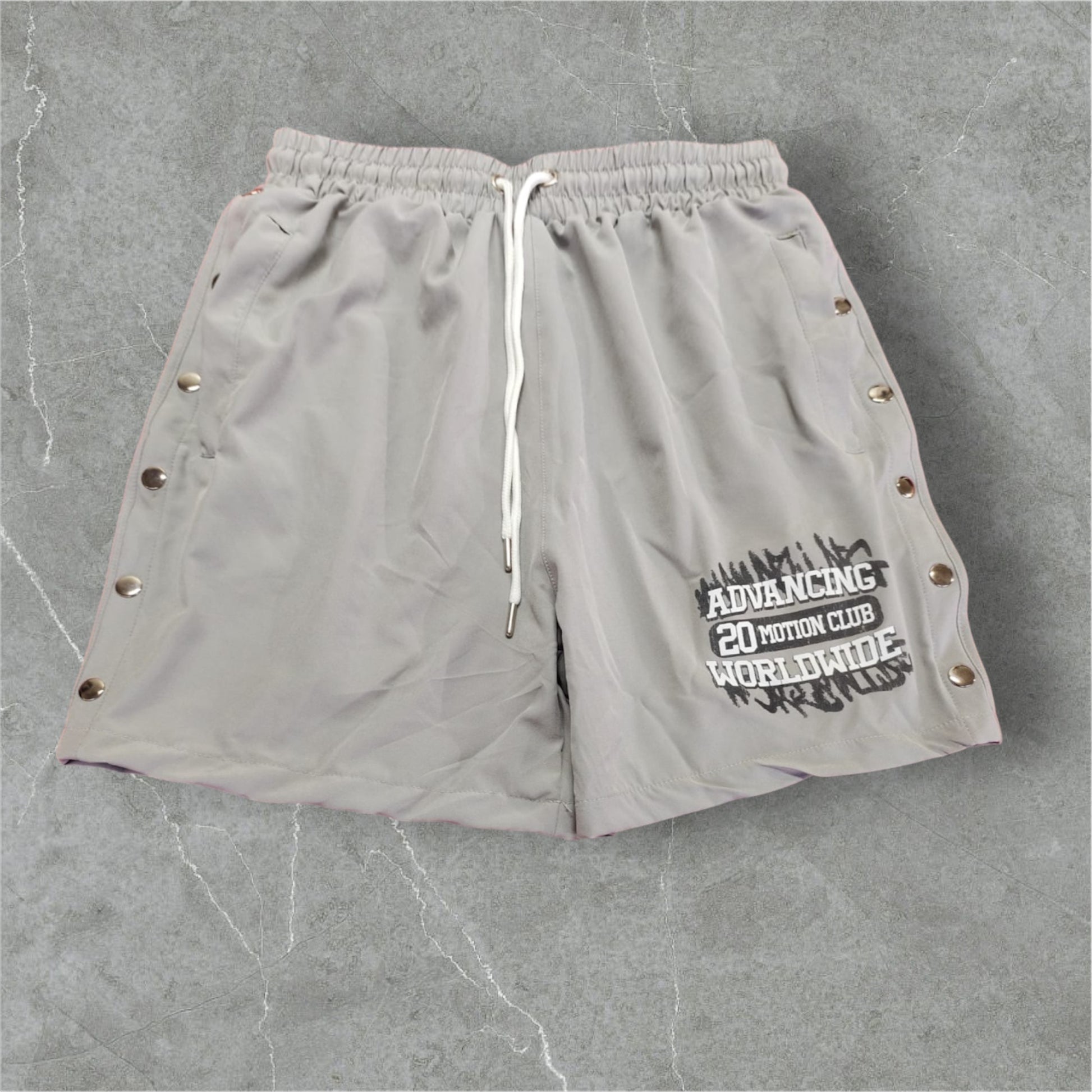 Grey Nylon Shorts